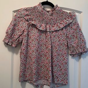 Zara Smocked blouse